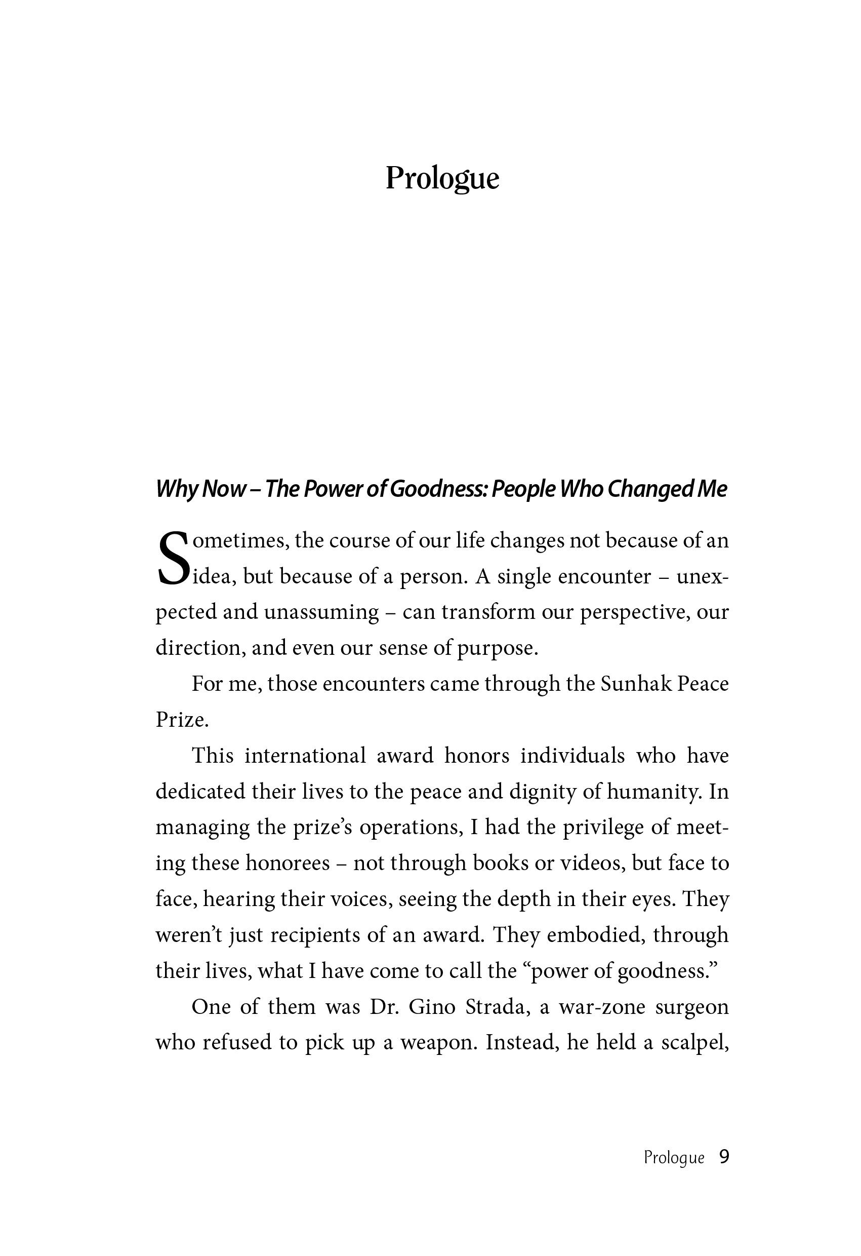 POWER OF GOOD: What It Takes to Build Sustainable Peace