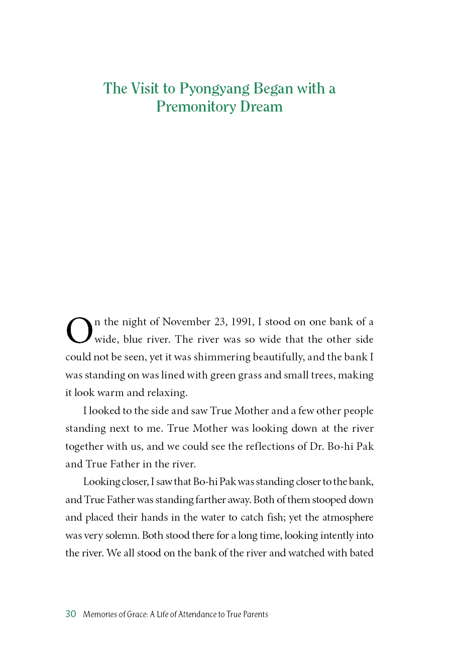 Memories of Grace: A Life of Attendance to True Parents